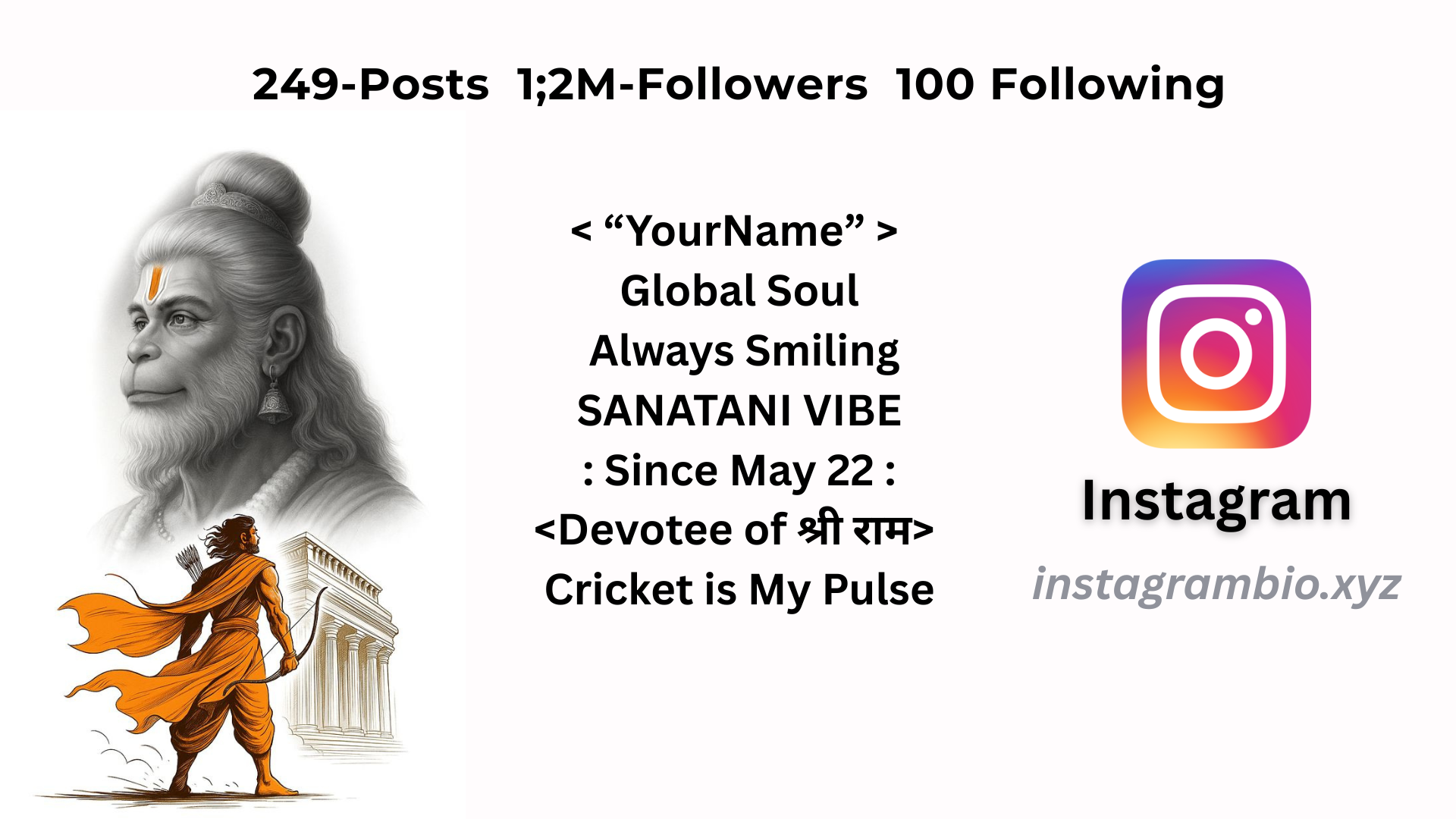 Instagram Bio Hindu Jai Shree Ram